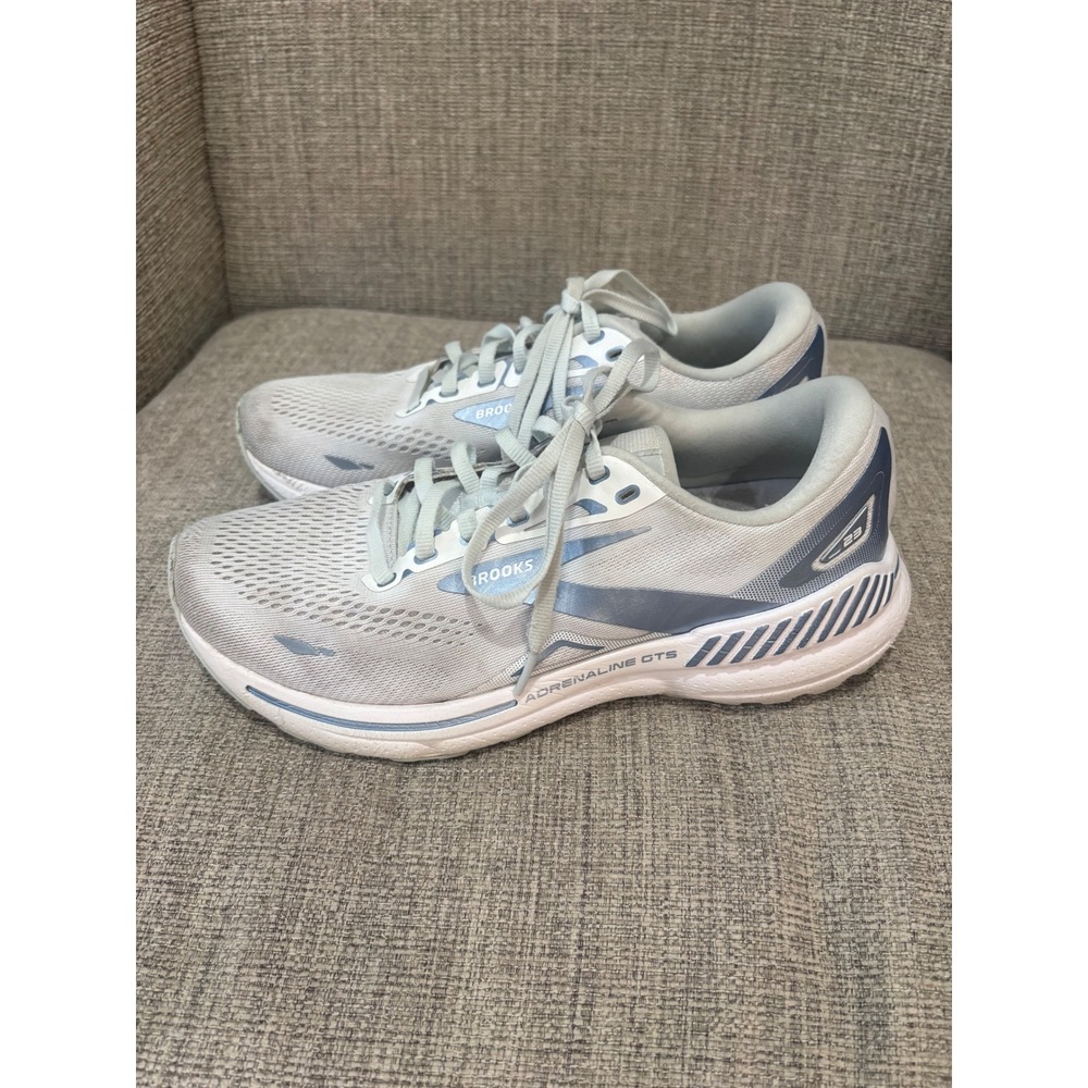 Brooks Adrenaline GTS 23 Womens Running Shoes Grey Blue 1203811B191 Size 10 B